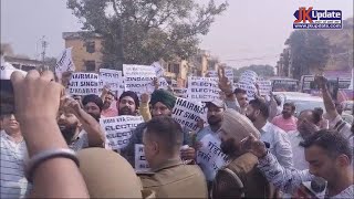 Ruckus during the press conference of All Jammu Kashmir Transport Union in Jammu [upl. by Agnot70]