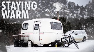 Winter Day in the Scamp  13ft Scamp Trailer [upl. by Atniuqal]