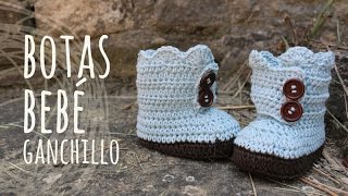 Tutorial Botas Bebé Ganchillo  Crochet [upl. by Bogie585]