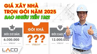 Giá Xây Nhà Trọn Gói Năm 2025 Xây Nhà Trọn Gói Bao Nhiêu Tiền 1m2  Xây Nhà Trọn Gói LACO [upl. by Ahras]