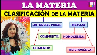 CLASIFICACIÓN DE LA MATERIA 🔶SUSTANCIAS PURAS 🔶MEZCLAS HOMOGÉNEAS Y HETEROGÉNEAS [upl. by Mundy989]