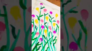 very easy flower painting please like share subscribe comment for this beautiful flower painting 🎨 [upl. by Yesdnik552]