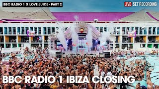 BBC RADIO 1 x LOVEJUICE  Ibiza Closing  Ibiza Rocks  Sammy Porter b2b George Mensah  300723 [upl. by Aiht]