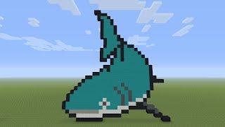 Minecraft Pixel Art  Shark [upl. by Sudhir189]