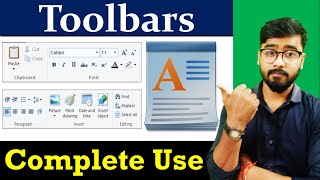 Toolbars of WordPad  Basic Computer Course Hindi  ECC Education [upl. by Alrats]