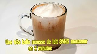 Café au lait mousseux SANS machine 🤩👍 [upl. by Abram]