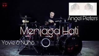 Yovie and Nuno  Menjaga Hati  STEREO Diva Angel Pieters Cover  He Is Sky Drum Cover [upl. by Kerstin]