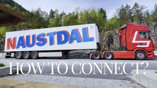 How to connect and disconnect a European semitrailer [upl. by Irolav]