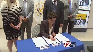 Gov Raimondo Signs Minimum Wage Bill [upl. by Luke]