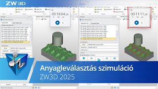 A ZW3D 2025 újdonságai  Anyagleválasztás szimuláció [upl. by Ayitahs207]