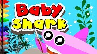 BABY SHARK DÜT DÜT ÇOCUK ŞARKILARI VE BOYAMA  Minymon [upl. by Ody563]