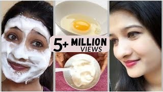 How To Remove Blackheads and Tighten Pores  Egg Facial Mask [upl. by Matronna]