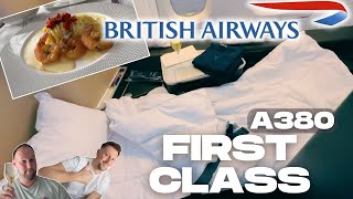 BA A380  First Class  London Heathrow to Boston Logan International  Tim and Matt [upl. by Clova73]