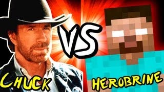 CHUCK NORRIS vs HEROBRINE [upl. by Leid452]