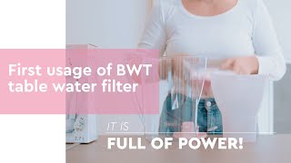 First usage of BWT table water filter [upl. by Pylle]