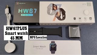 HW67plus smartwatch BT call NFC wireless charge IP67 Waterproof Smart watch 1945MMserious7 [upl. by Adanar]