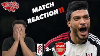 Fulham 21 Arsenal  Troopz Match Reaction  Arteta Is Our Brendan Rodgers [upl. by Juan]