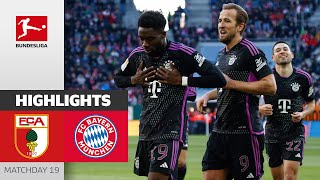 Davies amp Kane Score in close Win  Augsburg  Bayern München 23  Highlights MD 19 Bundesliga 2324 [upl. by Hnim409]