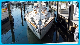 An IMMACULATE amp Ready To Sail 38 Cruiser Full Tour Learning the Lines [upl. by Anaul]