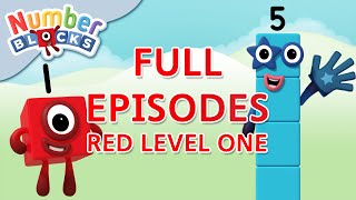 Numberblocks Red Level One  Full Episodes 1012  HomeSchooling  Learn to Count WithMe [upl. by Adnarom]