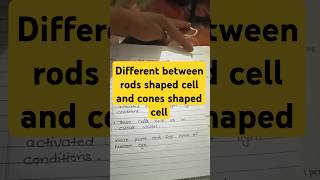 Different between rods shaped cell and cones shaped cell shorts viralvideo [upl. by Ursulina]