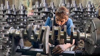 Production of Crankshaft in Factory  Machining Engine Crankshafts in Factory Complete Process [upl. by Ahsemrak]