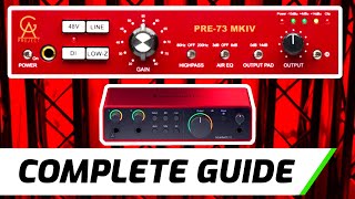 Connect Microphone Preamp To Scarlett 2i2  Beginners Guide [upl. by Barnes]