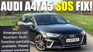 3 CHEAP FIXES FOR B9 AUDI A4 A5 SOS SYSTEM FAULT audia4 audia5 audis4 audis5 audirs4 [upl. by Jamnis879]