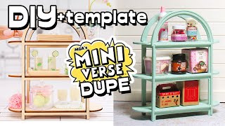 DIY Miniverse Shelf Dupe  Template  Handmade Barbie Furniture Craft [upl. by Ellita838]