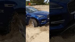 Road tyres on the sand  Jaguar E PACE off road fun  watch the full video on our channel [upl. by Eizle]