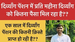 दिव्याँग पेंशन प्रति महीना कितनी आती है एक वर्ष में कितनी किस्तें आती हैअंशुल चौ0जि0 दि0स0अधि0 [upl. by Yuria327]