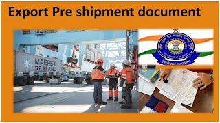 Export Pre shipment document  What Is Pre Shipment Document [upl. by Haramat979]