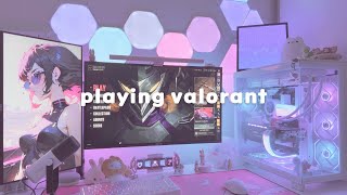 chill valorant pov gameplay on my cozy setup 🎮🎧  chill music relaxing [upl. by Naej]