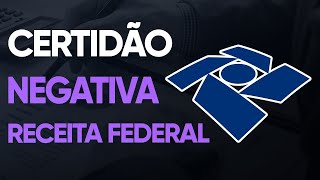 COMO EMITIR CERTIDÃO NEGATIVA FEDERAL [upl. by Otokam]