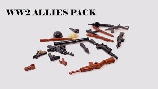 WW2 Brickarms Allies Weapon pack Knockoff comparison [upl. by Tebzil]