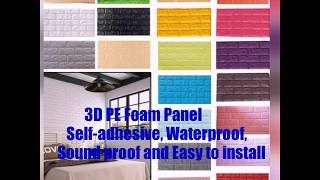 3D PE Foam  SelfAdhesive Panel [upl. by Oza]