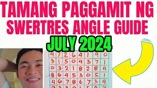 TAMANG PAGGAMIT NG SWERTRES ANGLE GUIDE MONTH OF JULY 2024 3d [upl. by Ahsele]