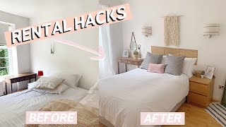 Rental Room Makeover on a Budget  Easy Home Decor Hacks 2019 [upl. by Hogue]