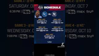 The New York Yankees versus Kansas City Royals ALDS schedule ￼ [upl. by Orpah]