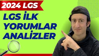 2024 LGS SONA ERDİ  CEVAPLAR YORUM VE ANALİZLER [upl. by Hemetaf]