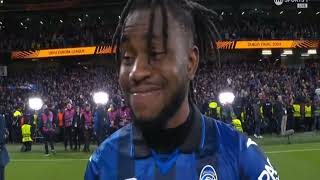 Ademola Lookman Post Match Interview Atlanta vs Bayern Leverkusen 30 [upl. by Tarfe]