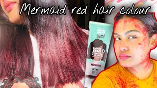 Trying SemiPermanent hair colour from Anveya at home  Honest Review brushnbrows [upl. by Ewens]