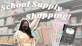 SCHOOL SUPPLY SHOPPING 2021 AT WALMART affordable supplies [upl. by Heidt371]