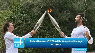 Relais flamme JO2024 débute après allumage en Grèce [upl. by Nipha]