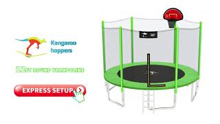 12ft Round Kids Trampoline Assembly Instructions  Kangaroo Hoppers [upl. by Lenahc557]