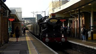 7029 Clun Castle takes to the ECML  Steaming through Finsbury Park 71023 [upl. by Airdnna]