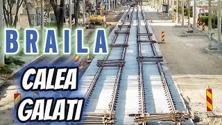 BRAILA se modernizeaza  reabilitare Calea Galati 2024 primariabraila filmare 27032024 [upl. by Sakiv]