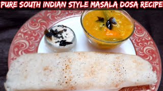 Masala Dosa recipeHow to make masala dosaCrispy masala dosaSouth indian style batter no onion [upl. by Colvin970]