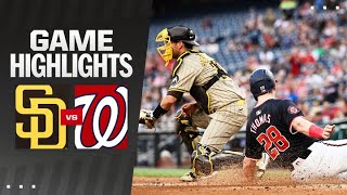 Padres vs Nationals Game Highlights 72424  MLB Highlights [upl. by Santiago]