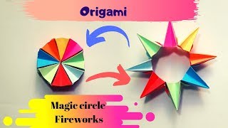 origami Jouet de cercle magiqueorigami papier très facile et amusant [upl. by Kale]